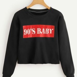 90s Baby Cropped Sweatshirt